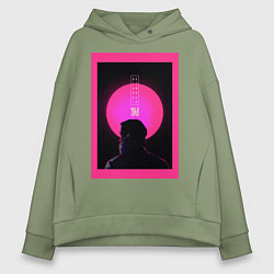 Толстовка оверсайз женская Blade Runner 2049, цвет: авокадо