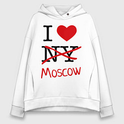 Женское худи оверсайз I love Moscow