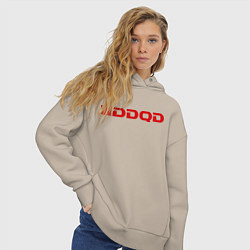 Толстовка оверсайз женская IDDQD Doom, цвет: миндальный — фото 2