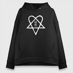 Женское худи оверсайз HIM: Heartagram