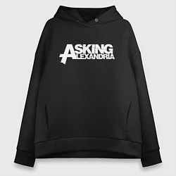 Толстовка оверсайз женская Asking Alexandria, цвет: черный