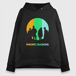 Толстовка оверсайз женская Imagine Dragons: Evolve, цвет: черный
