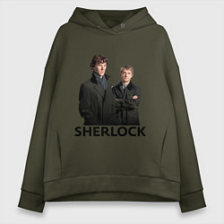 Толстовка оверсайз женская Sherlock, цвет: хаки
