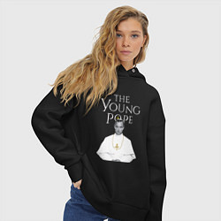 Толстовка оверсайз женская The Young Pope, цвет: черный — фото 2