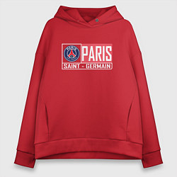 Толстовка оверсайз женская Paris Saint-Germain - New collections, цвет: красный