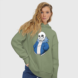 Толстовка оверсайз женская Sans, цвет: авокадо — фото 2