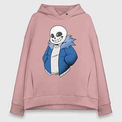 Толстовка оверсайз женская Sans, цвет: пыльно-розовый