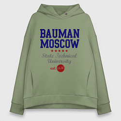 Толстовка оверсайз женская Bauman STU, цвет: авокадо