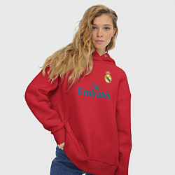 Толстовка оверсайз женская Real Madrid: Ronaldo 07, цвет: красный — фото 2