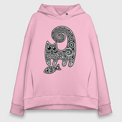 Женское худи оверсайз Кот3