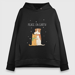 Женское худи оверсайз Peace on earth