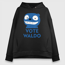 Толстовка оверсайз женская Vote Waldo, цвет: черный