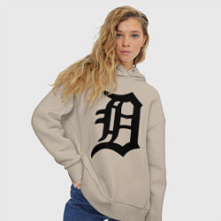 Толстовка оверсайз женская Detroit Tigers, цвет: миндальный — фото 2