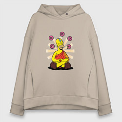 Толстовка оверсайз женская Homer Relax, цвет: миндальный