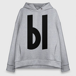 Толстовка оверсайз женская Мы (Ы), цвет: меланж