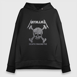 Толстовка оверсайз женская Metallica: Death magnetic, цвет: черный