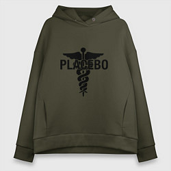 Толстовка оверсайз женская Placebo, цвет: хаки