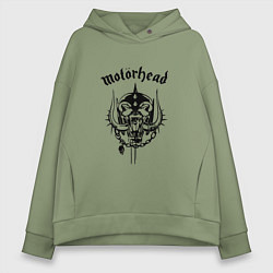 Толстовка оверсайз женская Motrhead: Black Devil, цвет: авокадо