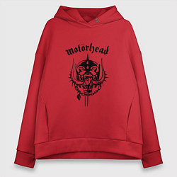 Толстовка оверсайз женская Motrhead: Black Devil, цвет: красный