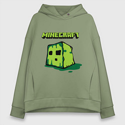 Толстовка оверсайз женская Minecraft Creeper, цвет: авокадо