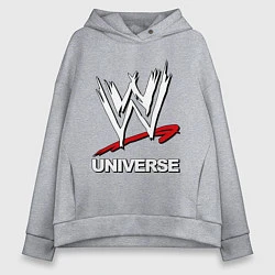 Толстовка оверсайз женская WWE universe, цвет: меланж