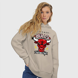 Толстовка оверсайз женская Chicago Bulls est. 1966, цвет: миндальный — фото 2