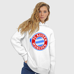 Толстовка оверсайз женская Bayern Munchen FC, цвет: белый — фото 2