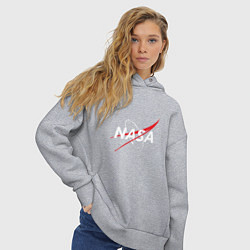 Толстовка оверсайз женская NASA: Space Arrow, цвет: меланж — фото 2