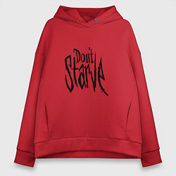Толстовка оверсайз женская Don't Starve, цвет: красный