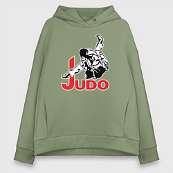 Толстовка оверсайз женская Judo Master, цвет: авокадо
