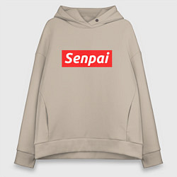 Толстовка оверсайз женская Senpai Supreme, цвет: миндальный