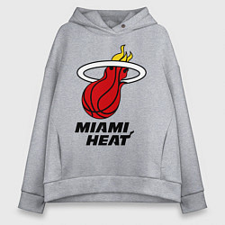 Женское худи оверсайз Miami Heat-logo