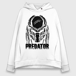 Толстовка оверсайз женская Predator Mask, цвет: белый