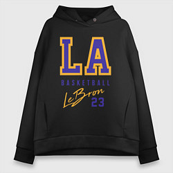 Толстовка оверсайз женская Lebron 23: Los Angeles, цвет: черный