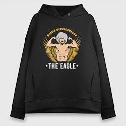 Толстовка оверсайз женская Khabib: The Eagle, цвет: черный