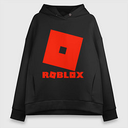 Толстовка оверсайз женская Roblox Logo, цвет: черный