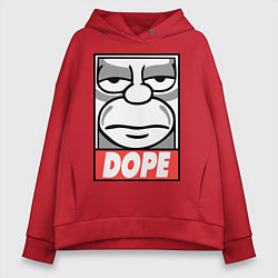 Толстовка оверсайз женская Homer dope, цвет: красный