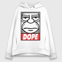 Толстовка оверсайз женская Homer dope, цвет: белый