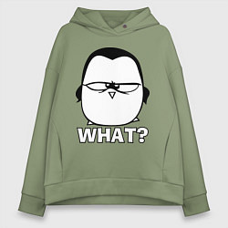 Женское худи оверсайз What?