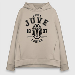 Толстовка оверсайз женская Forza Juve 1897: Torino, цвет: миндальный