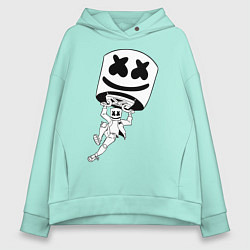 Толстовка оверсайз женская Marshmello King, цвет: мятный