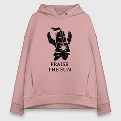 Толстовка оверсайз женская Praise the Sun, цвет: пыльно-розовый