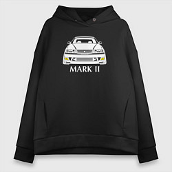 Толстовка оверсайз женская Toyota Mark2 JZX100, цвет: черный