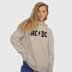Толстовка оверсайз женская AC/DC, цвет: миндальный — фото 2