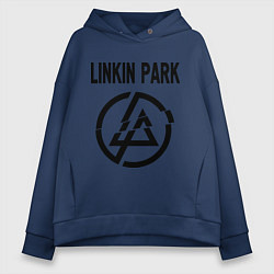 Толстовка оверсайз женская Linkin Park, цвет: тёмно-синий