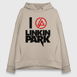 Женское худи оверсайз I love Linkin Park