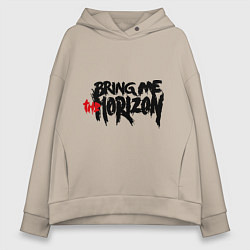 Толстовка оверсайз женская Bring me the horizon, цвет: миндальный