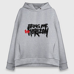 Толстовка оверсайз женская Bring me the horizon, цвет: меланж