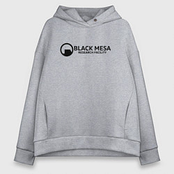 Толстовка оверсайз женская Black Mesa: Research Facility, цвет: меланж