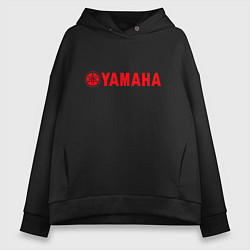 Толстовка оверсайз женская YAMAHA, цвет: черный